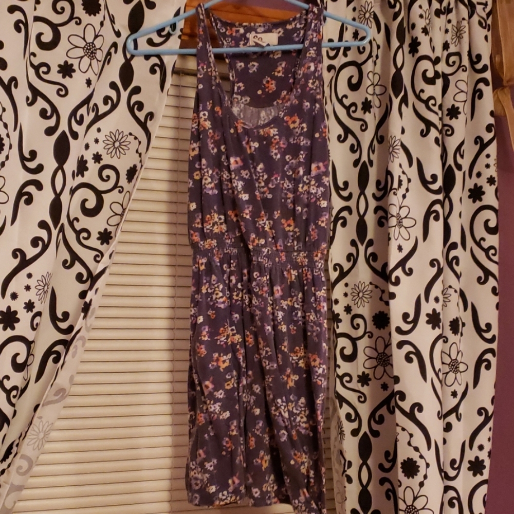 Floral purple dress